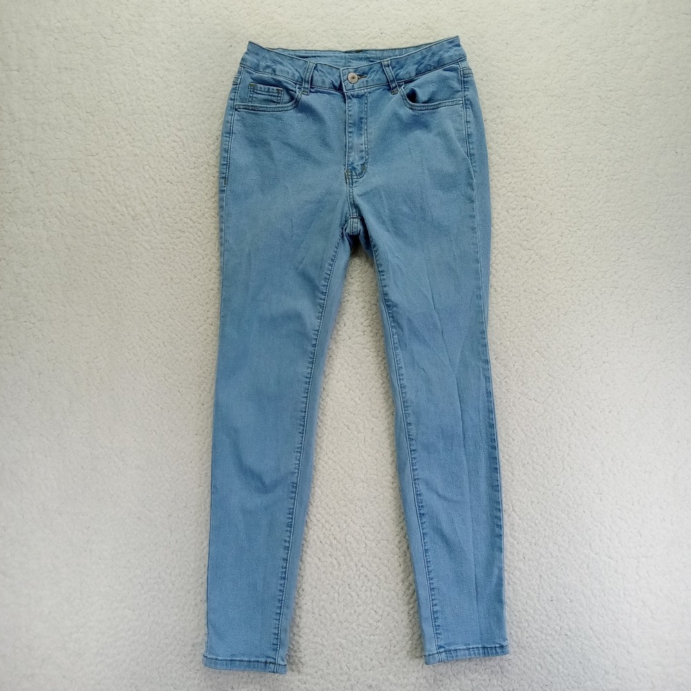 Jeans Women Light Wash‎ High Rise Skinny Denim Pants Blue Size L